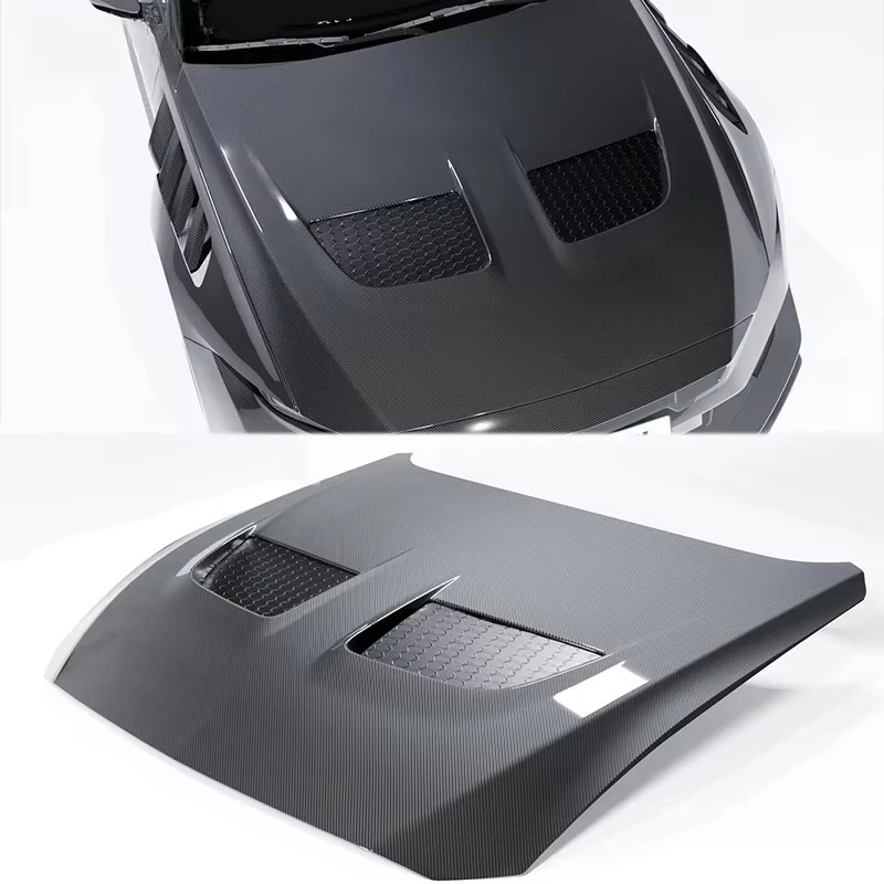 High Quality Carbon Fiber Front Engine Hood for  Mustang Gtd Style New Condition Modified Engine Cover Hot Sale